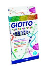 Giotto, turbo glitter stiften 8 kleuren-0