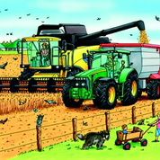 Haba, 3 legpuzzels landbouw machines.-2043