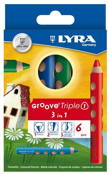 Lyra Groove Triple 1® - kleurpotloden, 6 stuks-0